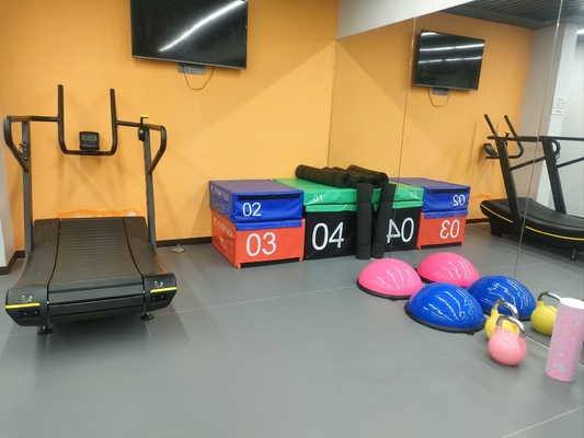 홈 체육관 피트니스 장비용 자생 곡선 수동 트레드밀 너비 42-44cm 140kg
