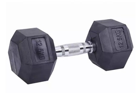 2.5kg 블랙 고무 헥스 덤블 세트 일반 피트니스 애호가들의 궁극적인 도구