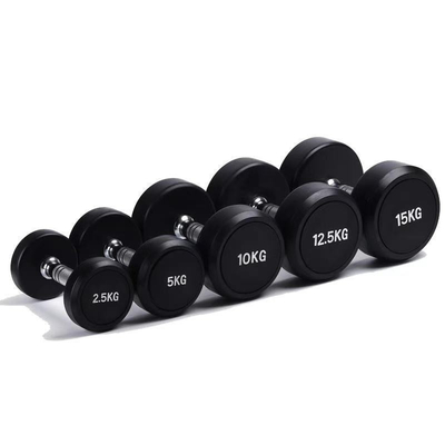 20KG 상업용 웨이트 리프팅 프로 운동선수용 고무 커버 덤블