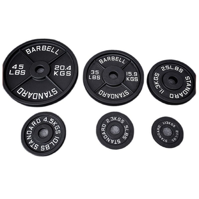 내구성 5kg 10kg 20kg 50kg Cast Iron Barbell 무게를 들어 올리는 판 상업용 및 가정용
