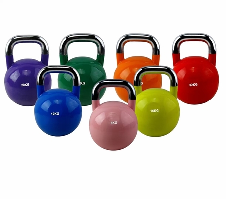 유니섹스 피트니스 애호가 들 에게 필수품 인 화려 한 파우더 코팅 Cast Iron Kettlebell
