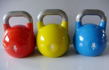 유니섹스 피트니스 애호가 들 에게 필수품 인 화려 한 파우더 코팅 Cast Iron Kettlebell