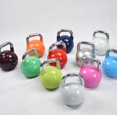 유니섹스 피트니스 애호가 들 에게 필수품 인 화려 한 파우더 코팅 Cast Iron Kettlebell