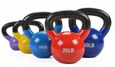 유니섹스 피트니스 애호가 들 에게 필수품 인 화려 한 파우더 코팅 Cast Iron Kettlebell