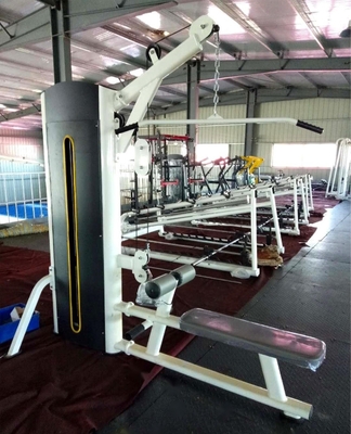 두 가지 기능의 Lat Pulldown Row 피트니스 장비로 어깨와 등을 강화합니다.