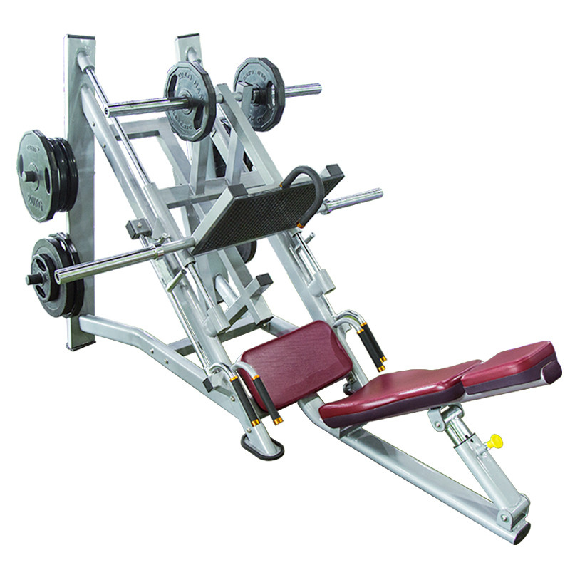 중간 로더 판 로딩 기계 45도 다리 프레스 해크 몸 조각을위한 squat