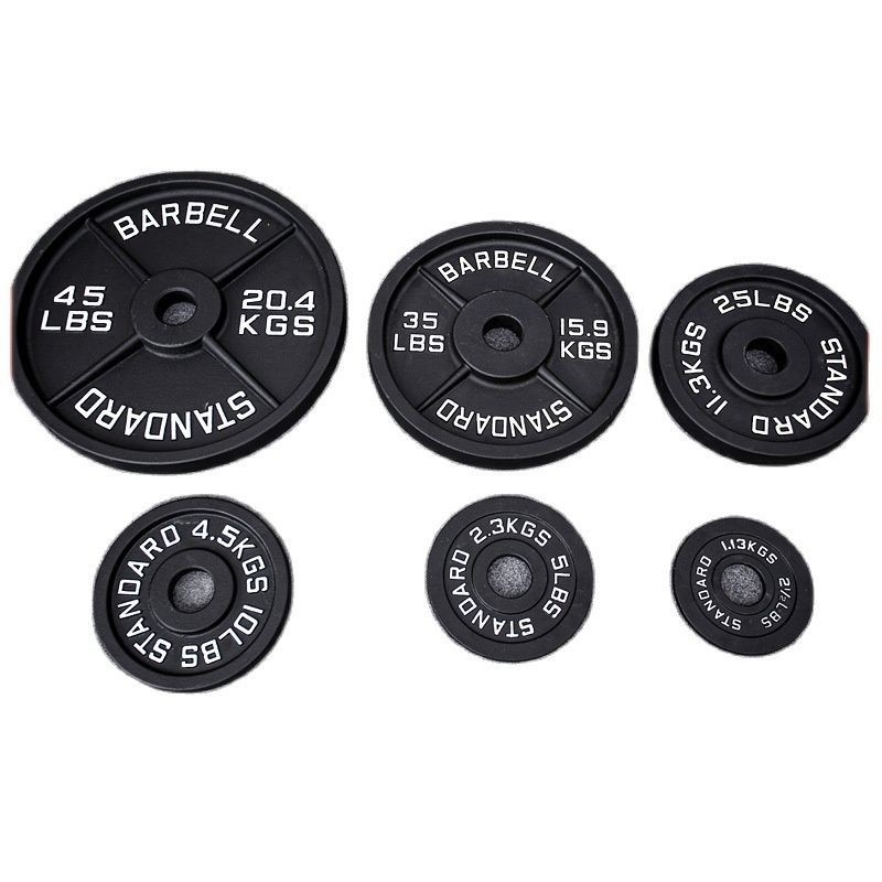 내구성 5kg 10kg 20kg 50kg Cast Iron Barbell 무게를 들어 올리는 판 상업용 및 가정용